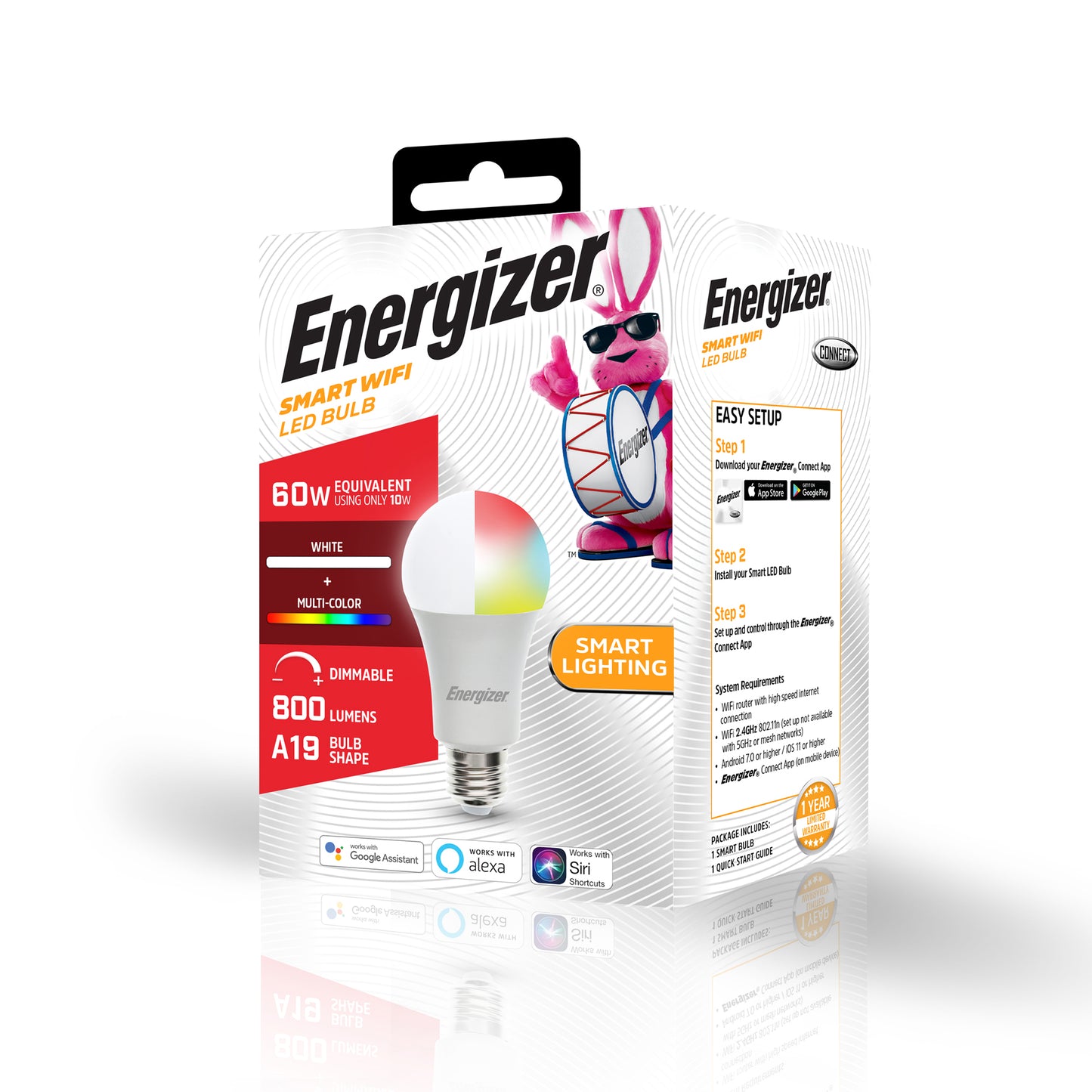 Smart Wi-Fi White + Multi-Color LED Light Bulb
