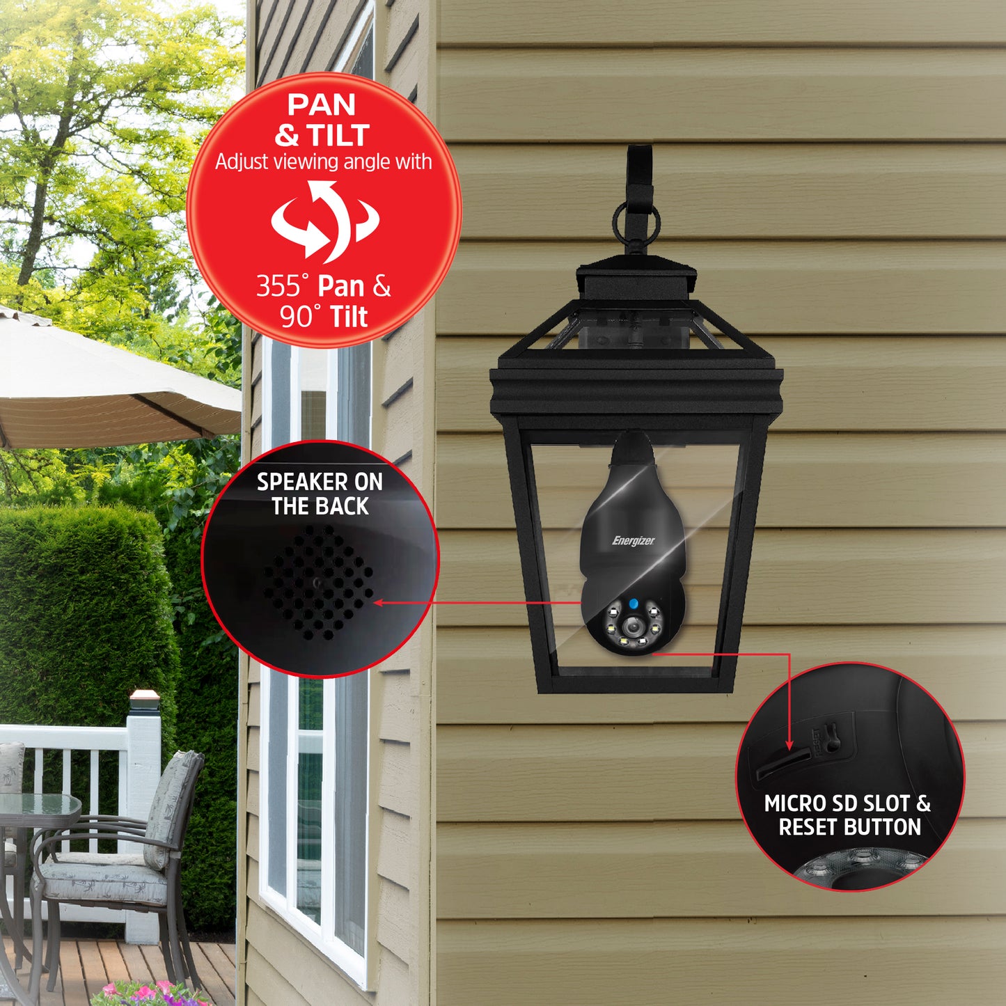 Smart 5GHz 2K Security Auto Tracking P/T Light Bulb Socket Camera
