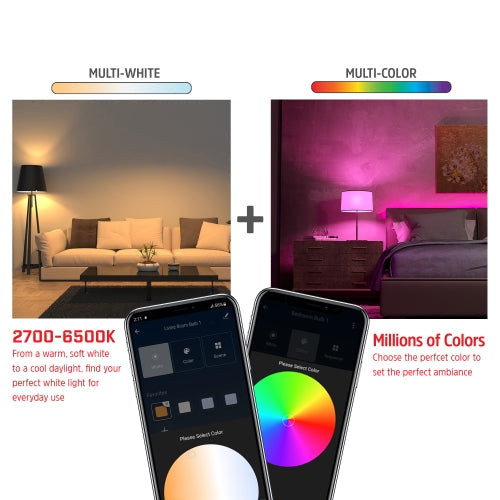 Smart Wi-Fi White + Multi-Color LED Light Bulb