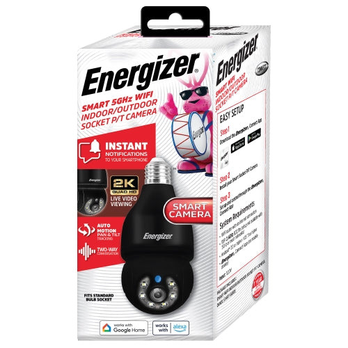 Smart 5GHz 2K Security Auto Tracking P/T Light Bulb Socket Camera