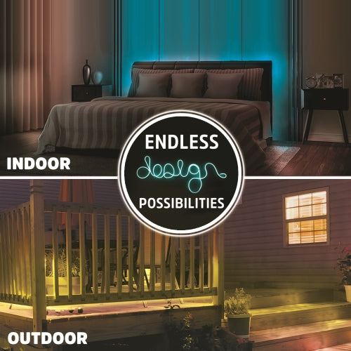 16.5ft Smart Outdoor Multi-White and Multicolor LED Light Strip