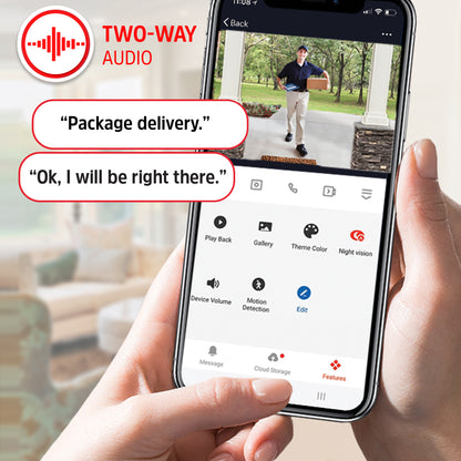 Energizer Connect Smart 5GHz Wi-Fi 2K QHD Wired Video Doorbell with Wireless Chime in Black