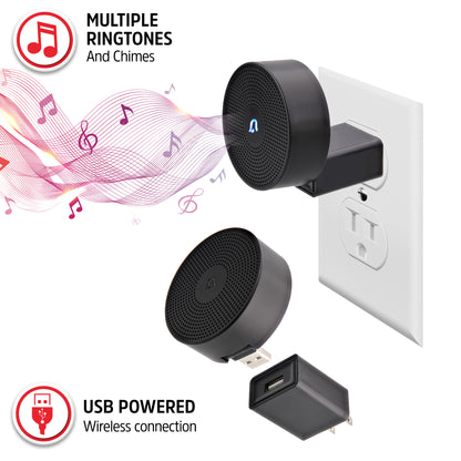 Energizer Connect Smart 5GHz Wi-Fi 2K QHD Wired Video Doorbell with Wireless Chime in Black
