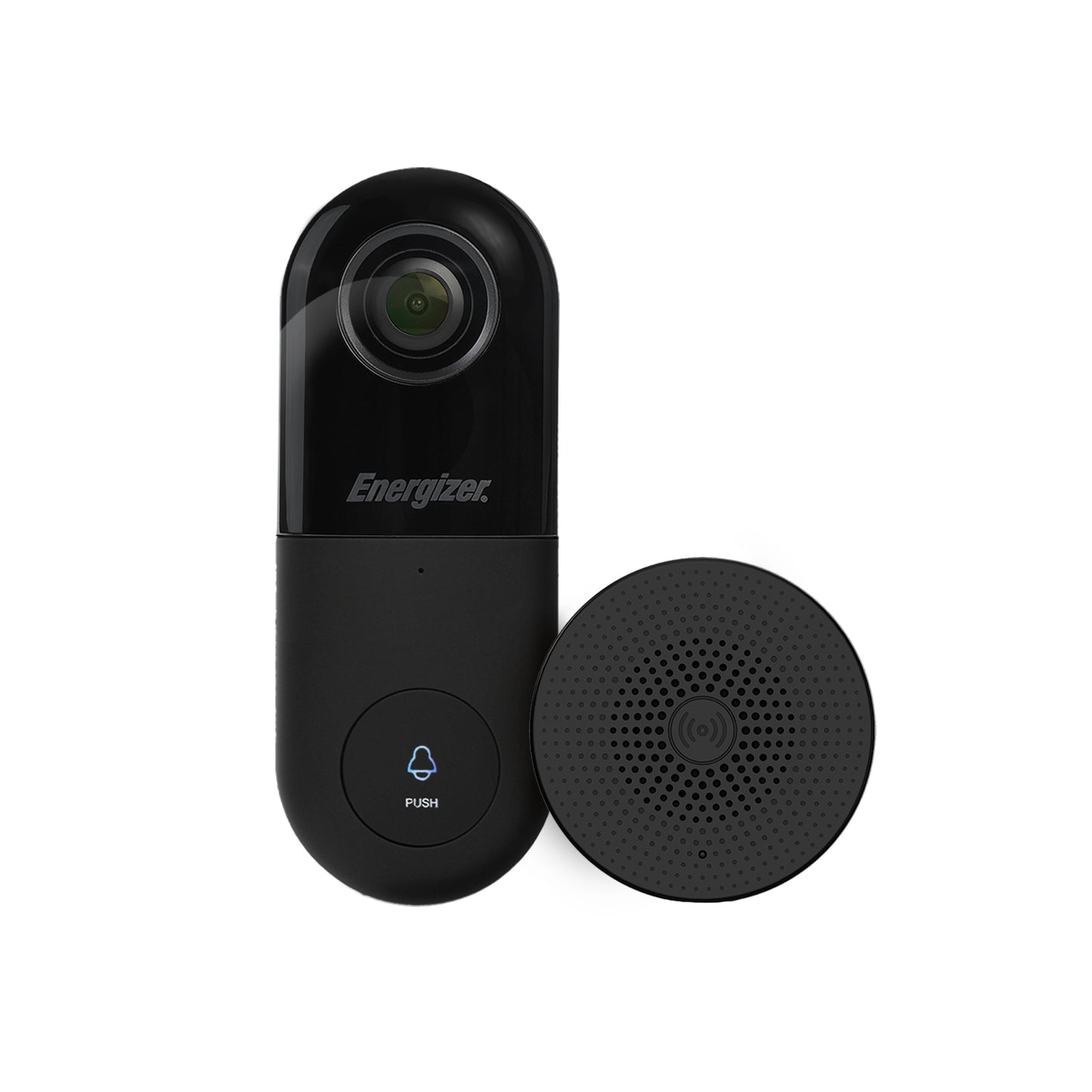 Energizer Connect Smart 5GHz Wi-Fi 2K QHD Wired Video Doorbell with Wireless Chime in Black