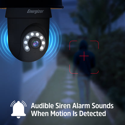 Smart 5GHz 2K Indoor/Outdoor Socket P/T Security Camera with LED Spotlight