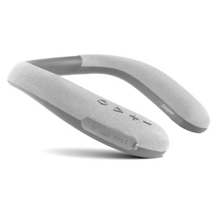 Energizer Smart Wireless Neckband Speaker with Built-In Microphone, App Sound Control, USB-C Charging, AUX & TF Card Playback, Flexible Silicone Neckband