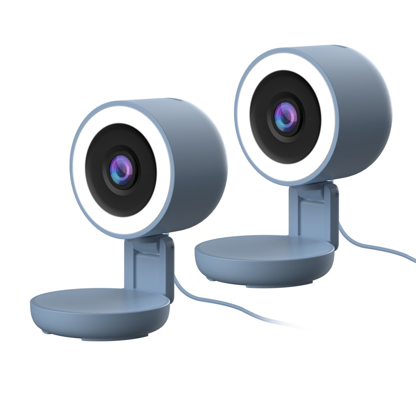 Energizer 2-Pack Smart 2K Wired Indoor Blue Camera with Light for Night Vision, Foldable for Privacy, 130° Wide Angle