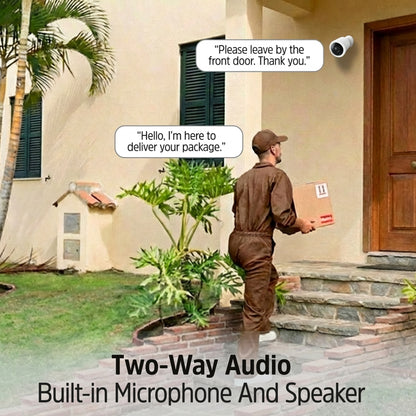 Energizer - Smart 2K WiFi Outdoor Camera – Weather Resistant with Two-Way Audio - White