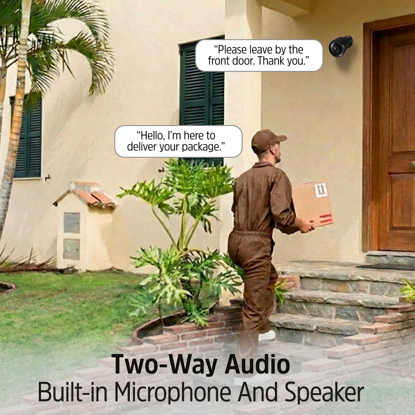Energizer - Smart 2K WiFi Outdoor Camera – Weather Resistant with Two-Way Audio - Black