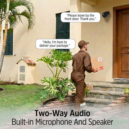 Energizer - Smart 2K WiFi Outdoor Camera – Weather Resistant with Two-Way Audio - Black