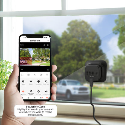 Energizer Smart 2K WiFi Indoor Window Camera – AI Detection & Color Night Vision
