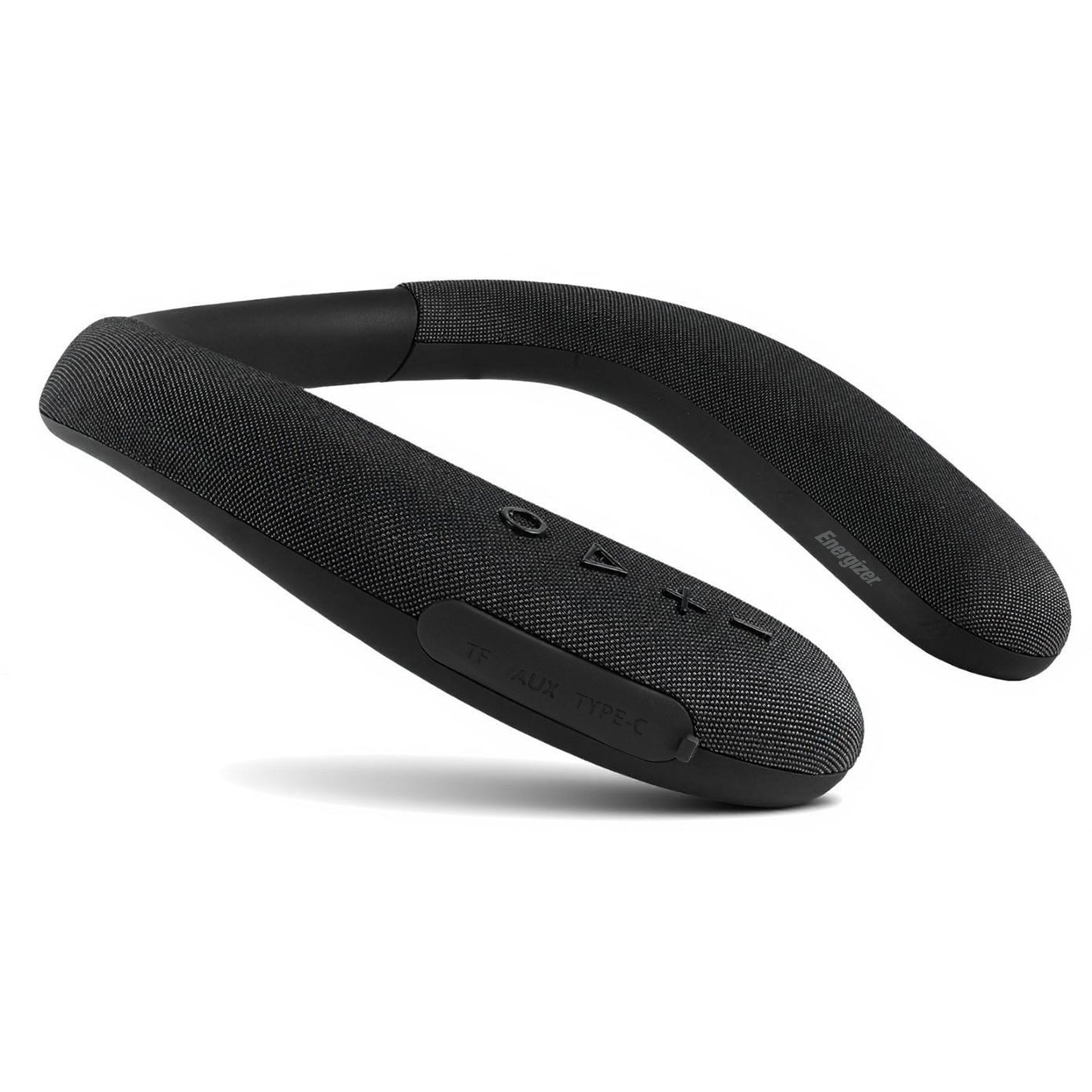 Energizer Smart Wireless Neckband Speaker with Built-In Microphone, App Sound Control, USB-C Charging, AUX & TF Card Playback, Flexible Silicone Neckband