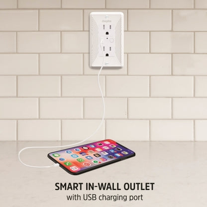 Smart in-Wall Outlet with USB Port