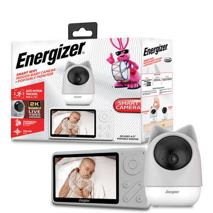 Smart 5GHz 2K Pan and Tilt Baby Camera with Portable Wireless Monitor Screen