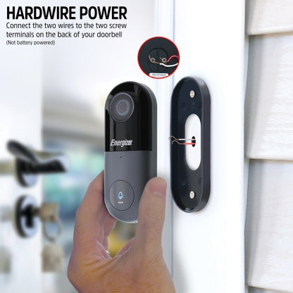 Smart 1080p Security Wired Video Doorbell & Chime