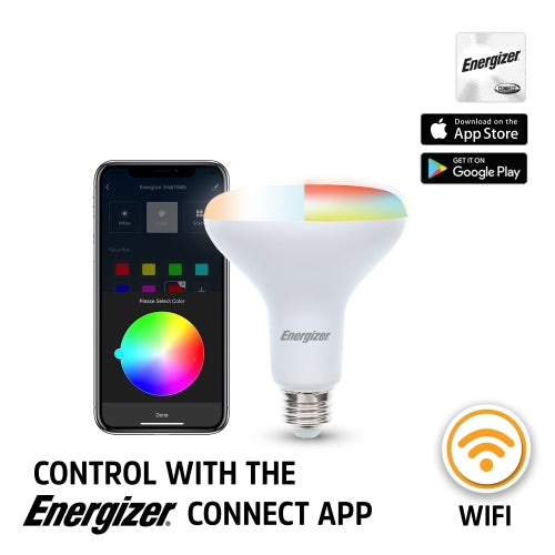 Smart Multicolor and Multi-White BR30 LED Light Bulb