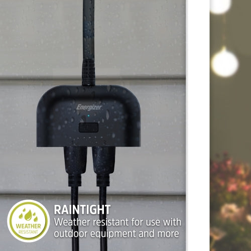 Smart Wi-Fi Outdoor Plug, Water-Resistant, 2 Individually Controlled Outlets