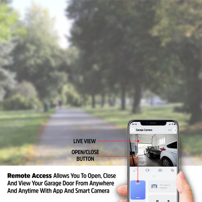 Smart 5GHz 2K Camera Garage Door Opener with Remote Access