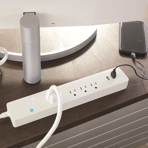 Smart 4 Outlet Surge Protector Power Strip with 2 USB-A Ports