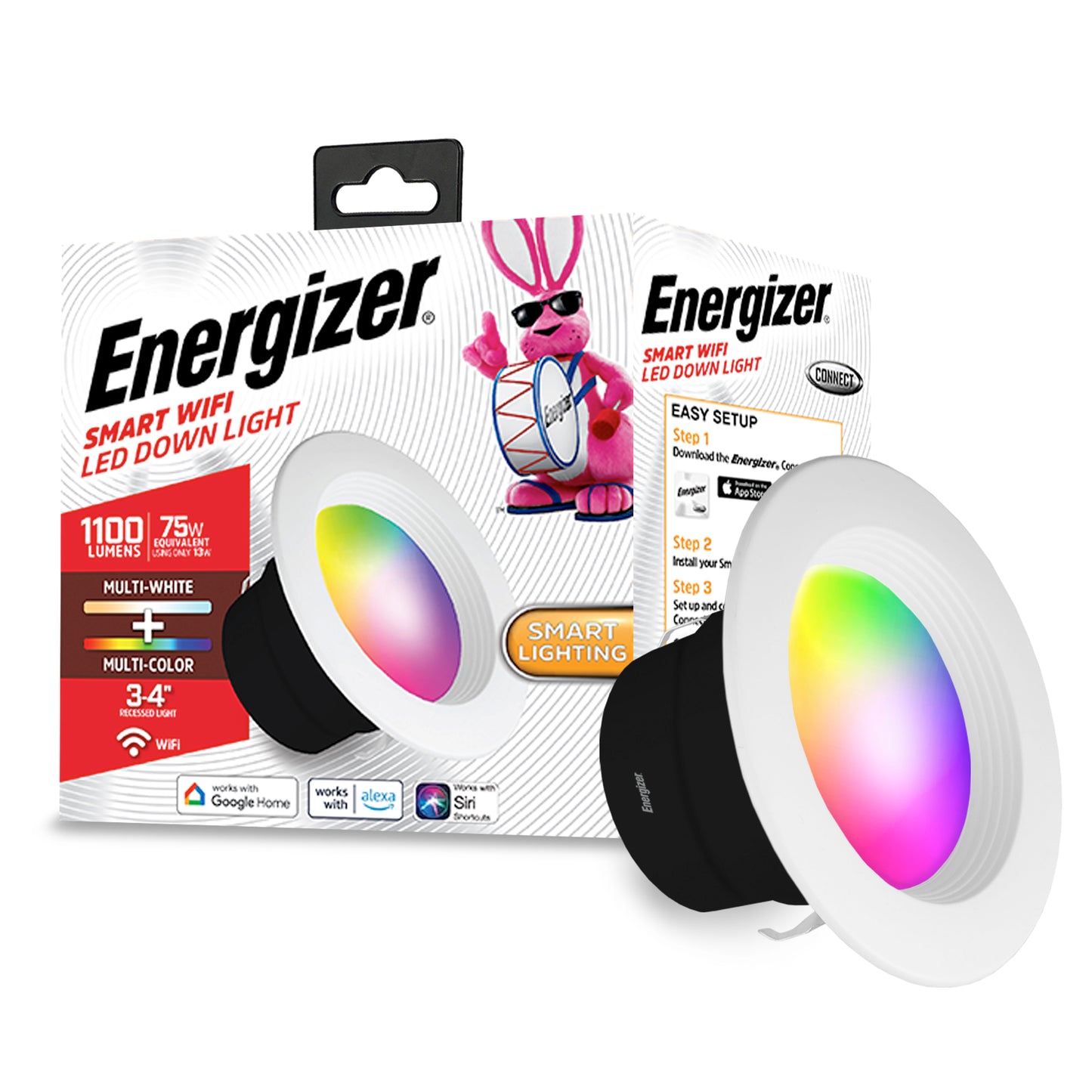 Smart 3/4 inch Multicolor and Multi-White Downlight LED Light Bulb