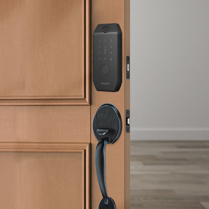 Smart 5 in 1 Deadbolt Door Lock, Fingerprint, Code, Mobile App, Key Fob