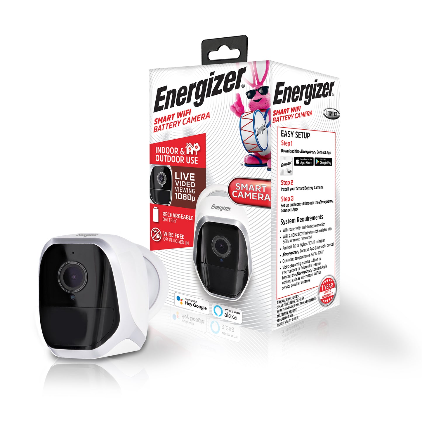 Smart Wifi 1080p HD Indoor/Outdoor Battery Video Camera