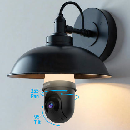 Smart 5GHz 2K Pan and Tilt Camera w/ multi-white 1000 Lumen Lightbulb