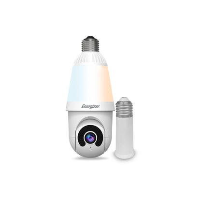 Smart 5GHz 2K Pan and Tilt Camera w/ multi-white 1000 Lumen Lightbulb
