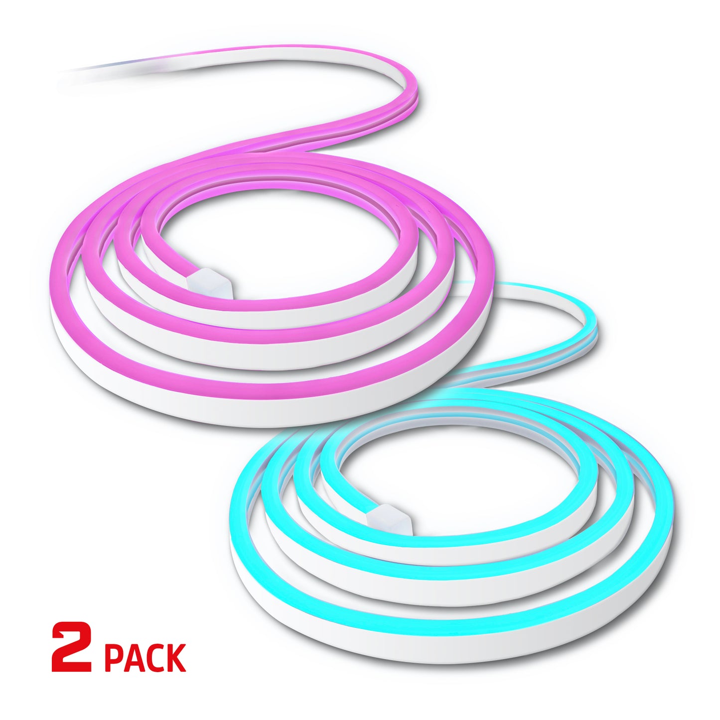 2pk 10ft Neon Dimmable Multicolor Flexible LED Strips