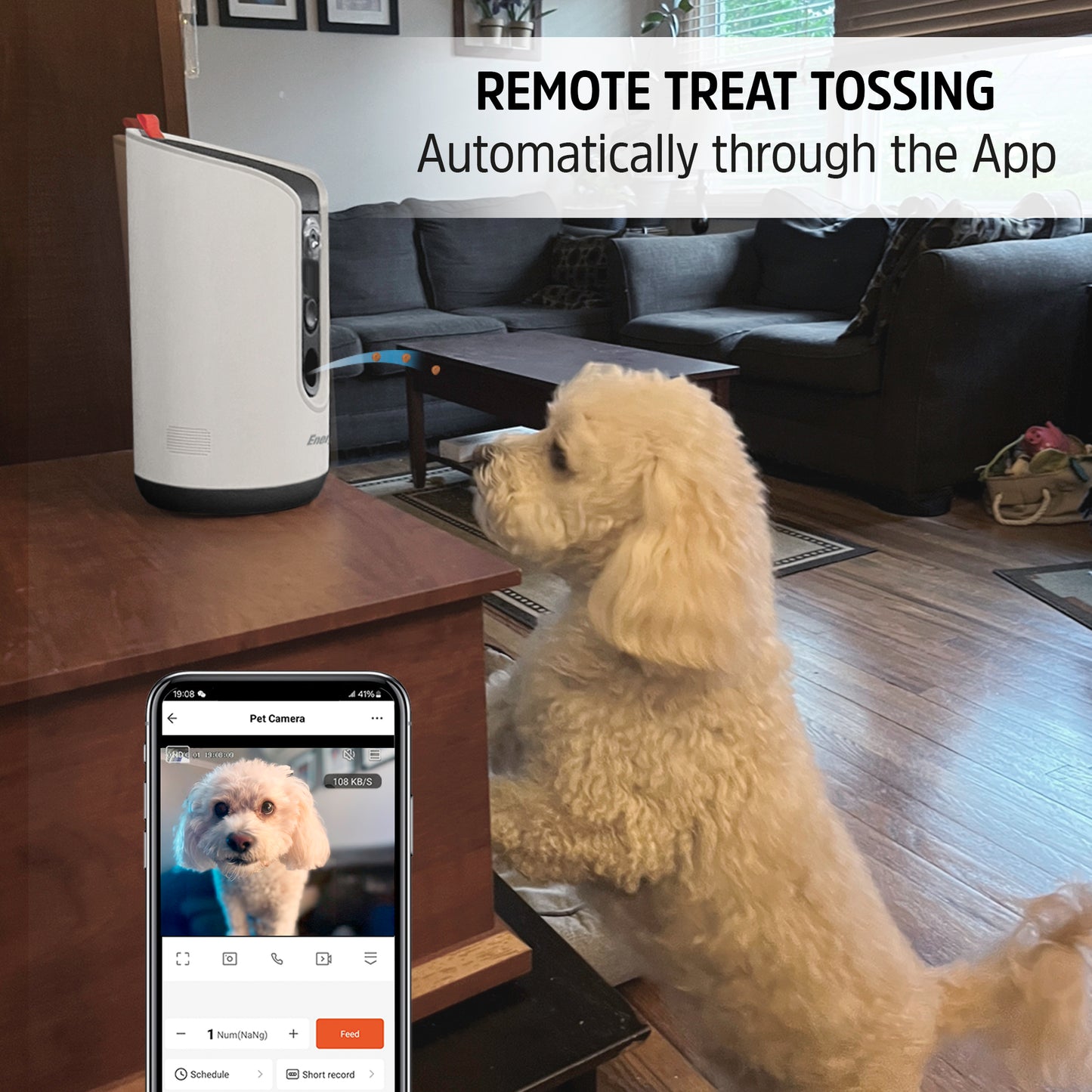 Smart Wi-Fi 2K Video Camera Two-Way Audio Pet Treater