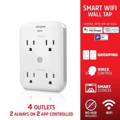 Smart Wi-Fi 4 Outlet Wall Tap