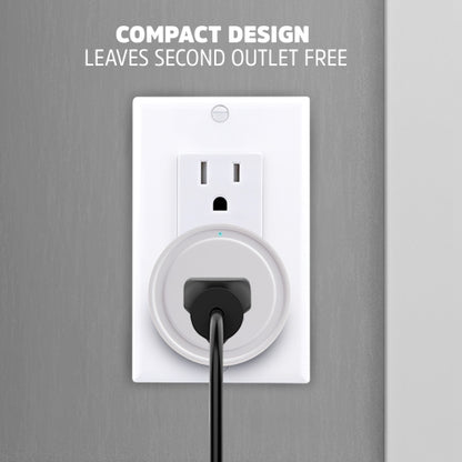 Smart Wi-Fi 15 Amp Wall Outlet Plug, Voice Control, Remote Access, Mobile App