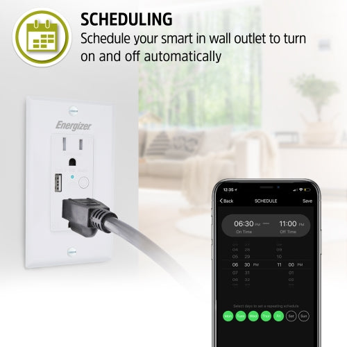 Smart in-Wall Outlet with USB Port