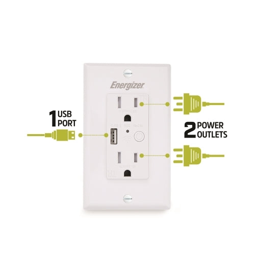 Smart in-Wall Outlet with USB Port