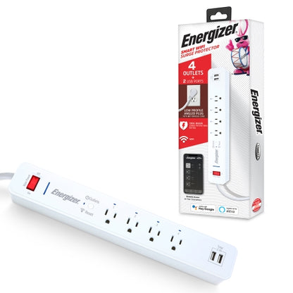 Smart WiFi Surge Protector with 4 AC Ports, 2 USB Ports