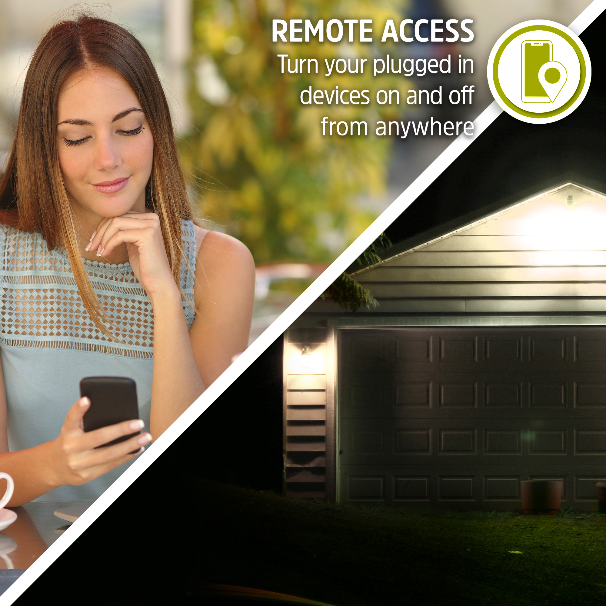 Outdoor Smart Dual Plug - WiFi Remote App Control for Outdoor