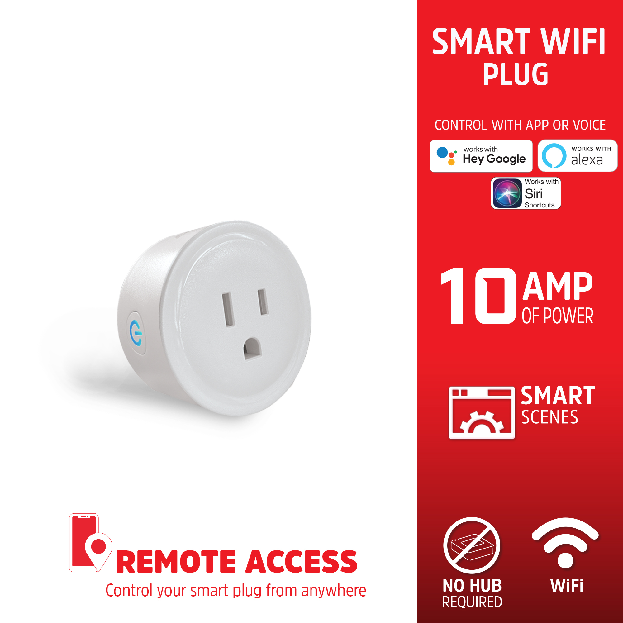 Smart Wifi 10A Wall Plug