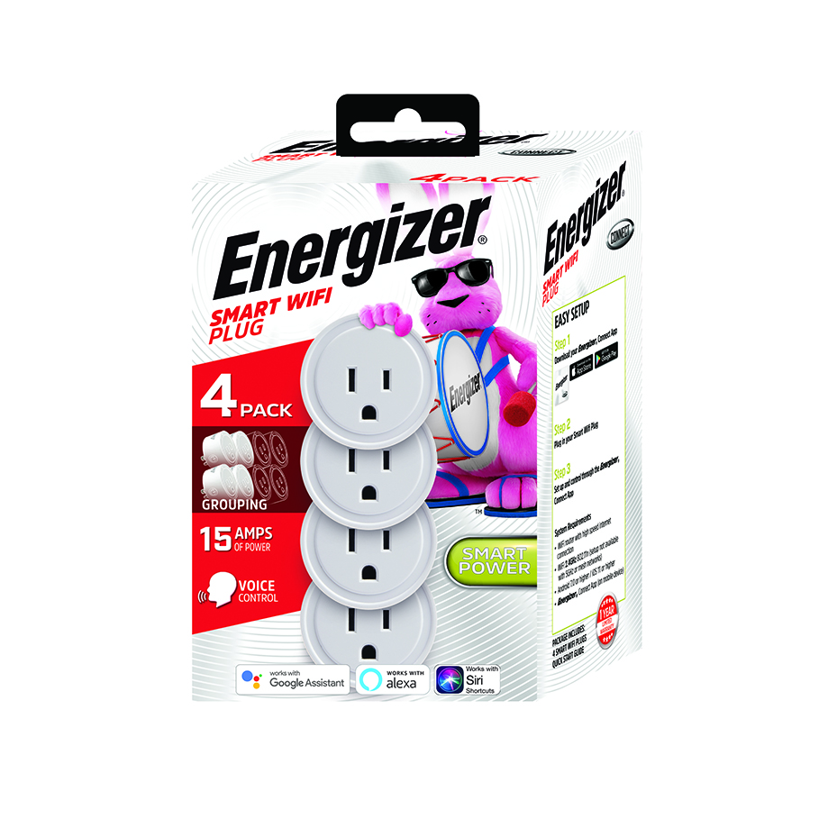 Energizer EIX3-1003-WHT 15-Amp Smart Wi-Fi Plug (Single)